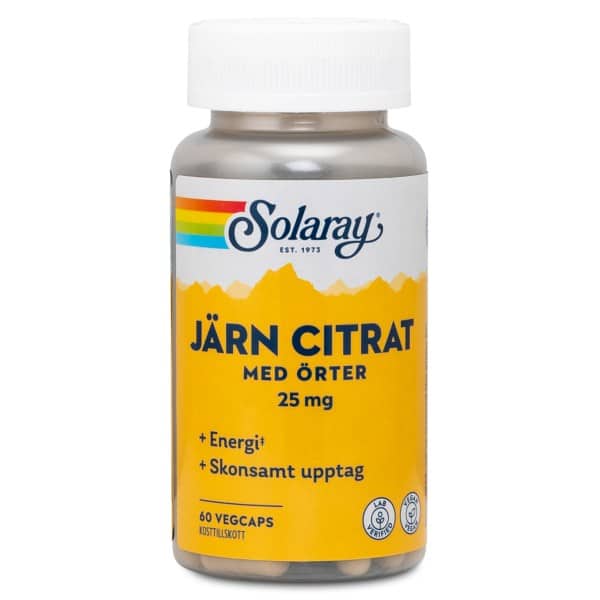 Solaray Jern Citrat, 60 kapsler