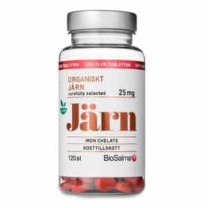 BioSalma Organisk Jern 25mg Chelateret, 120 tabletter