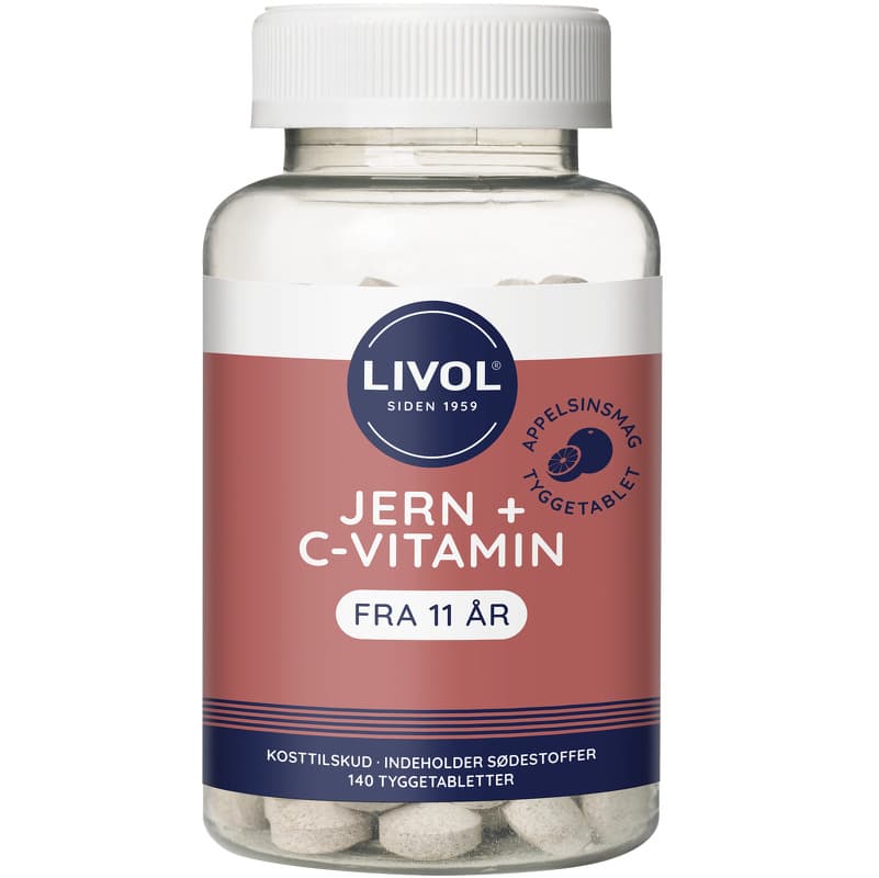 Livol Jern tyggetablet 140 pieces